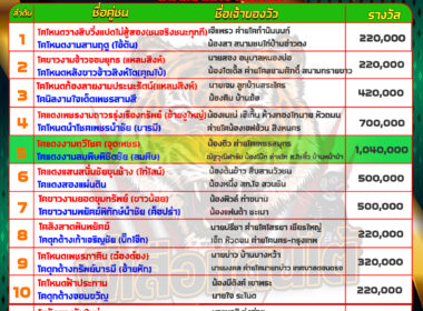 วันที่10/5/67 โปรแกรมวัวชน สนามบ้านบ่อล้อ