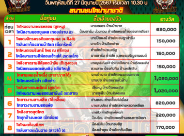 วัวชน วันที่26/06/67 โปรแกรมวัวชน สนามชนโคนานาชาติ