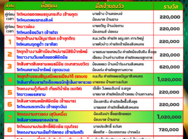 วัวชน วันที่19/07/67 โปรแกรมวัวชน สนามชนโคสทิงพระอารีน่า