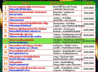 วัวชน วันที่14/09/67 โปรแกรมวัวชน สนามชนโคนาทวี