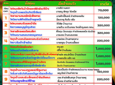 โปรแกรมวัวชน วันที่24/02/68 สนามชนโคสมหวัง สเตเดี๊ยม