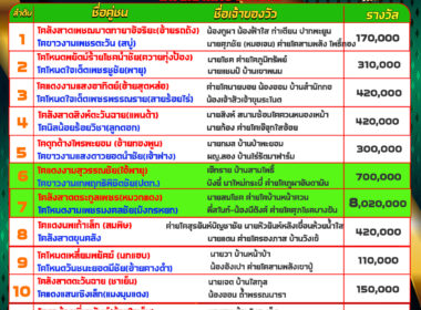 โปรแกรมวัวชน วันที่08/05/68 สนามบ้านหยีใน