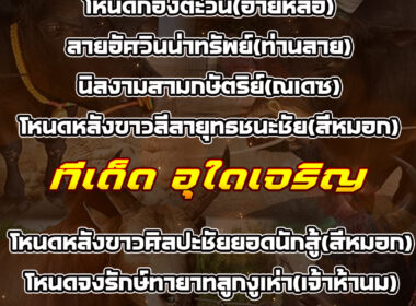 ทีเด็ดวัวชน วันที่09/07/68 สนามชนโคอุใดเจริญ-สนามบ่อล้อ