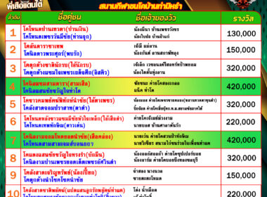 โปรแกรมวัวชน วันที่21/08/68 สนามชนโคทุ่งสง ซิตี้