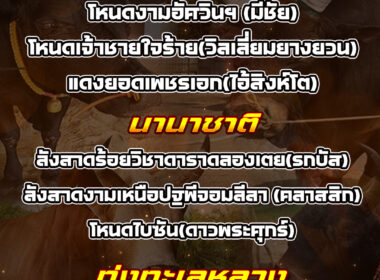 ทีเด็ดวัวชน วันที่30/08/68 สนามชนโคทุ่งทะเลหลวง-นานาชาติ-หนองบัวใหญ่