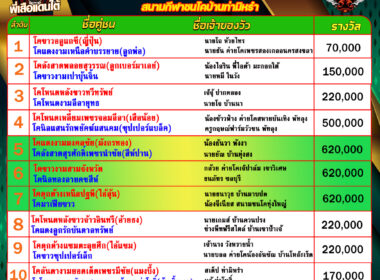 โปรแกรมวัวชน วันที่25/09/68 สนามชนโคบ้านท่ามิหรำ