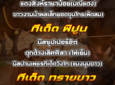 ทีเด็ดวัวชน วันที่27/11/68 สนามชนโคพิปูน-สมหวัง-ทรายขาว