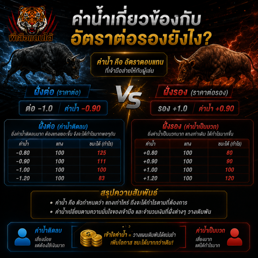 ค่าน้ำเกี่ยวข้องกับอัตราต่อรองยังไง