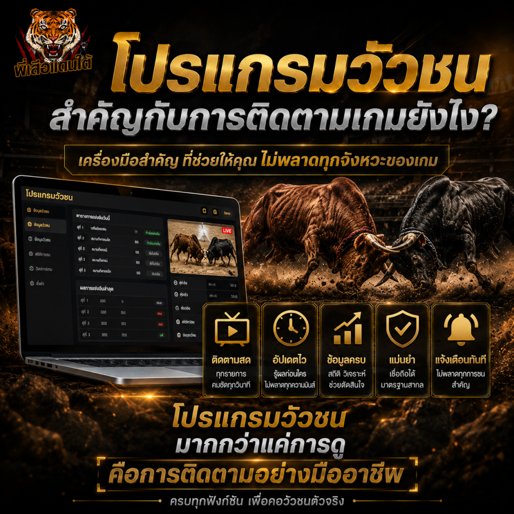 โปรแกรมวัวชน สำคัญกับการติดตามเกมยังไง