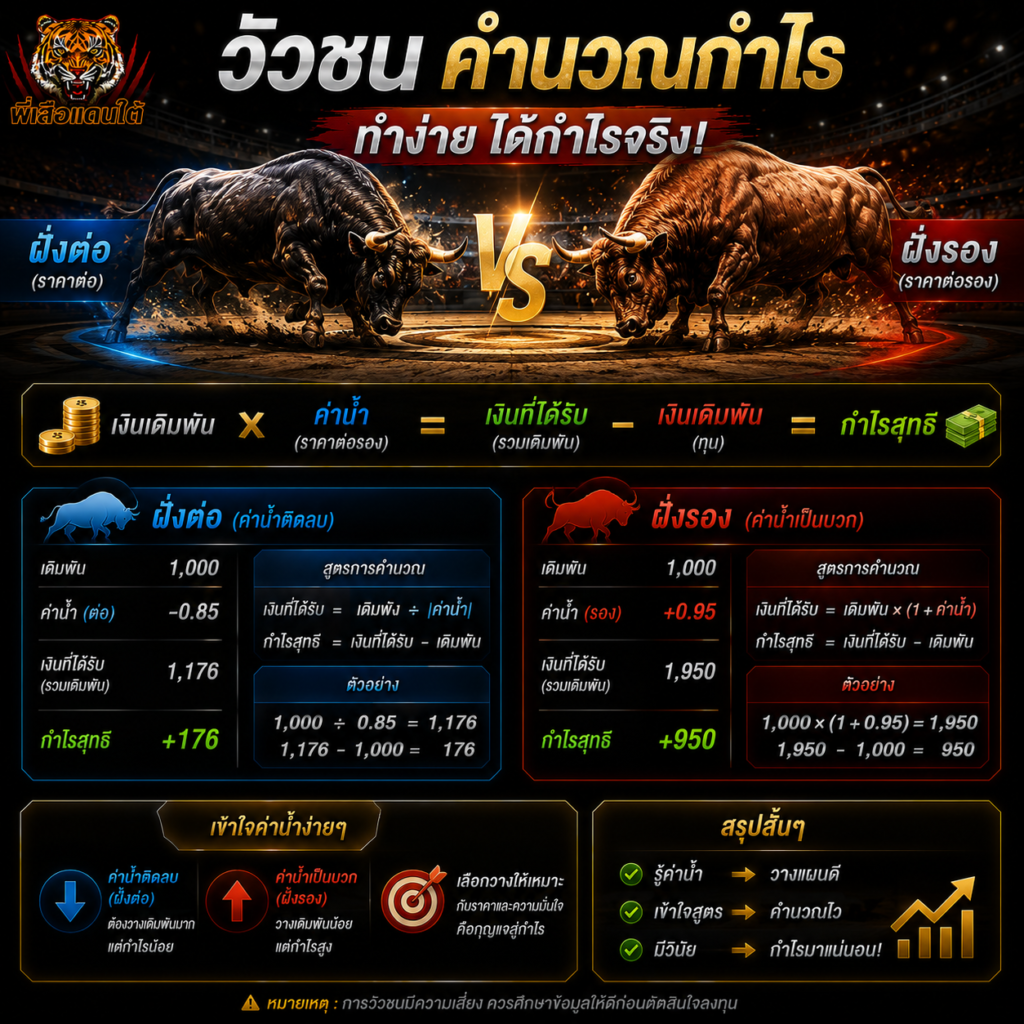 วิธีคำนวณกำไรจากราคาน้ำ พร้อมตัวอย่างจริง