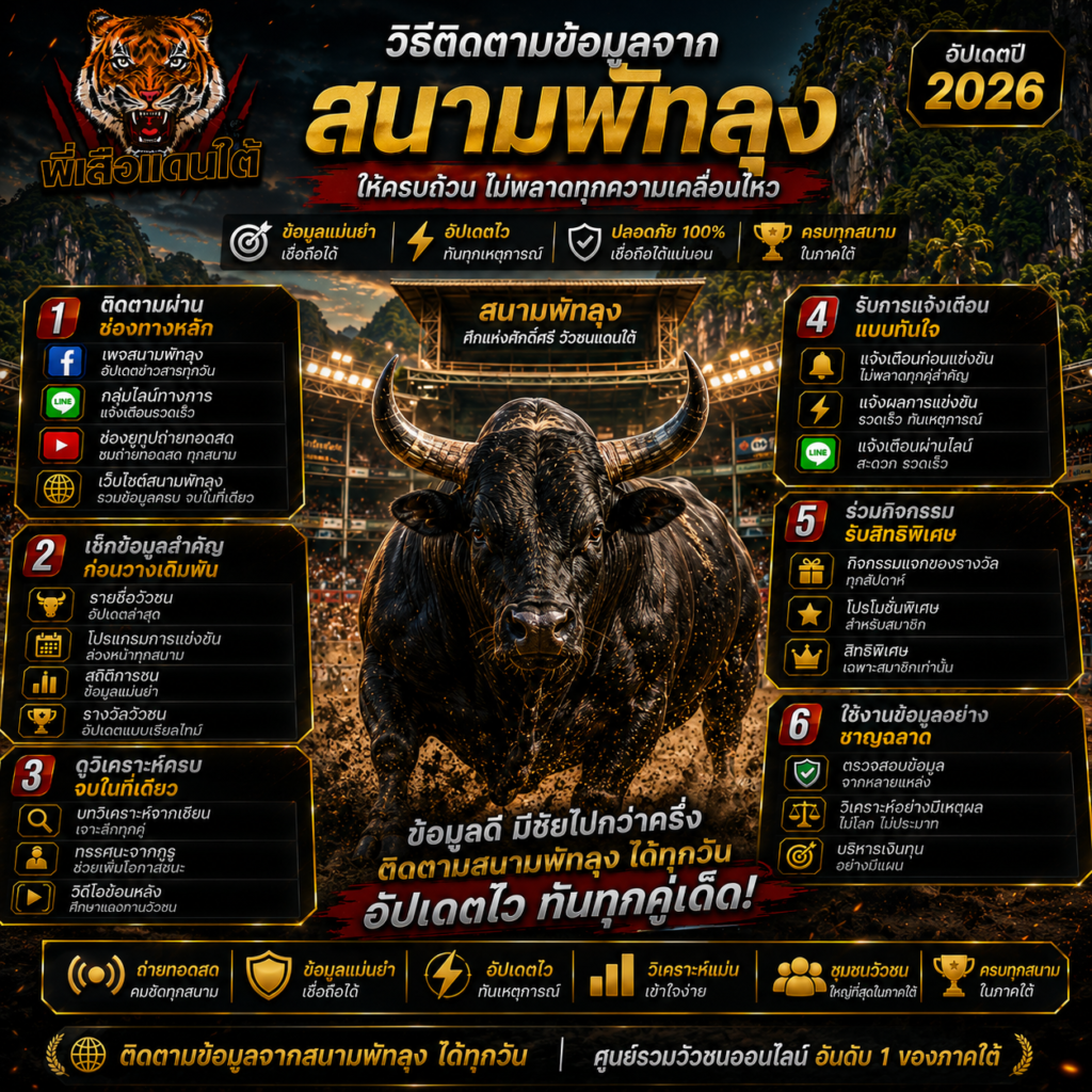 วิธีติดตามข้อมูลจากสนามพัทลุงให้ครบถ้วน