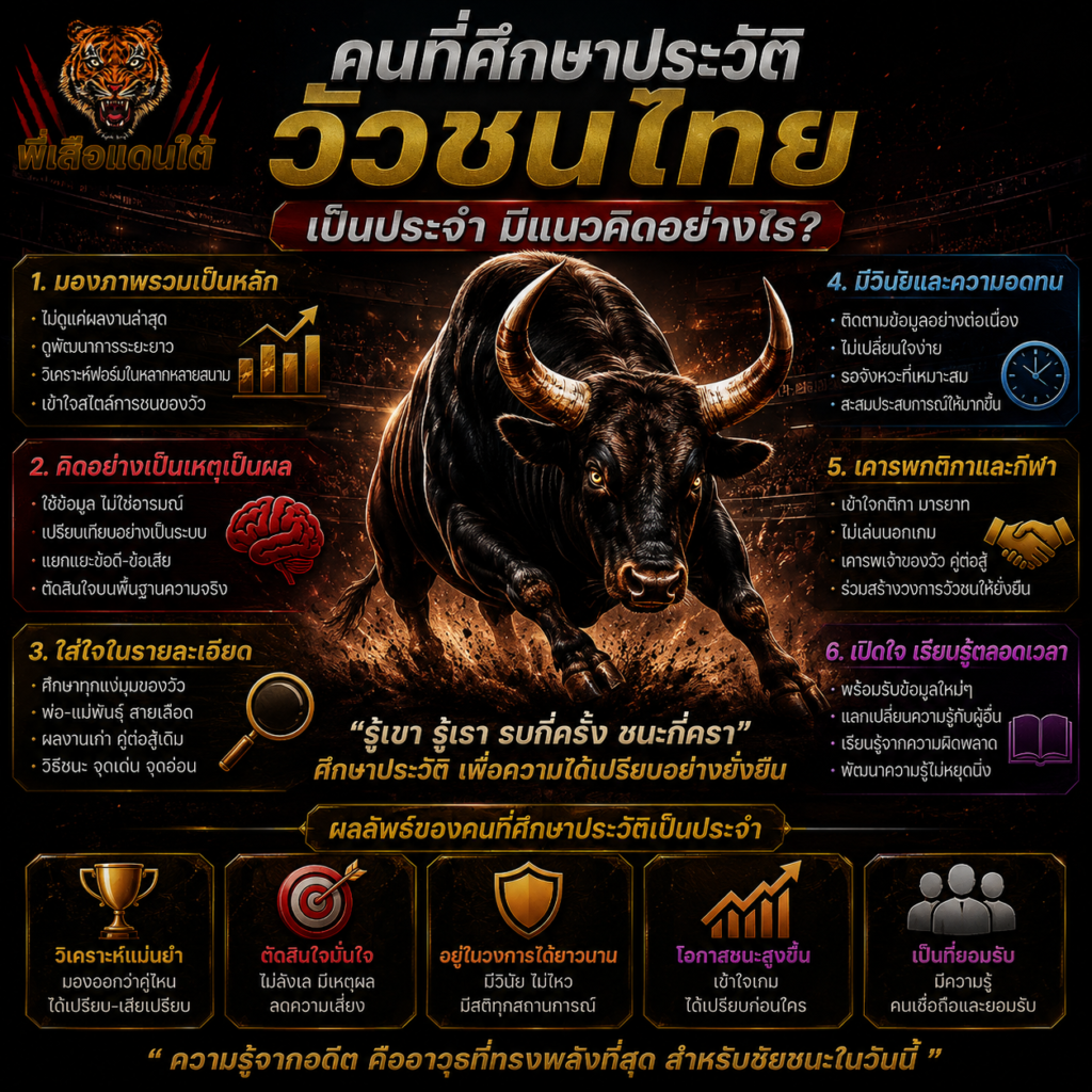 คนที่ศึกษาประวัติวัวชนไทยเป็นประจำ มีแนวคิดอย่างไร?