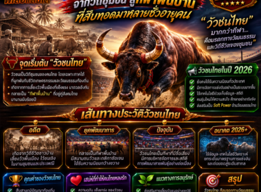 ประวัติวัวชนไทย จากวิถีชุมชนสู่กีฬาพื้นบ้านที่สืบทอดมาหลายชั่วอายุคน อัปเดตปี 2026