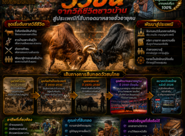 จุดเริ่มต้นวัวชน จากวิถีชีวิตชาวบ้านสู่ประเพณีที่สืบทอดมาหลายชั่วอายุคน อัปเดตปี 2026
