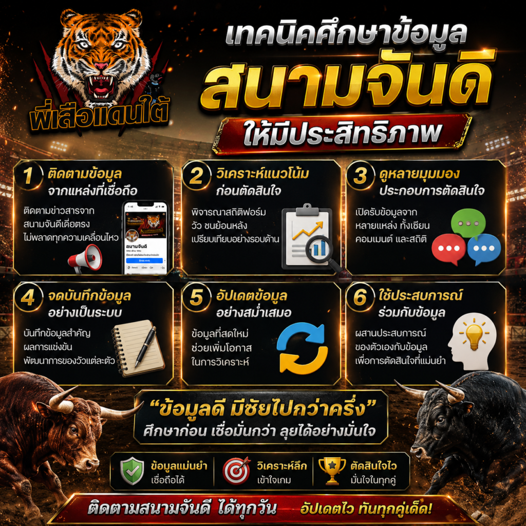เทคนิคศึกษาข้อมูลสนามจันดีให้มีประสิทธิภาพ