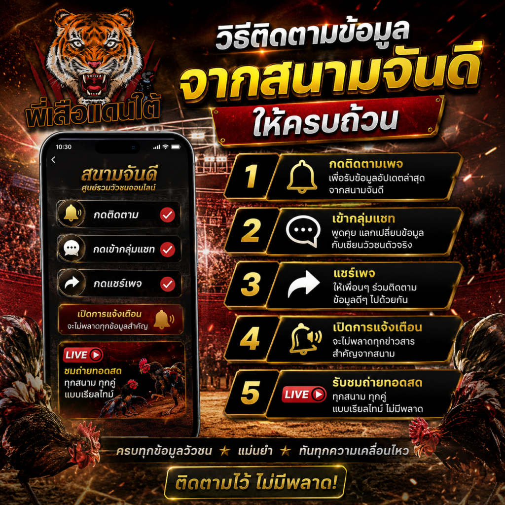 วิธีติดตามข้อมูลจากสนามจันดีให้ครบถ้วน
