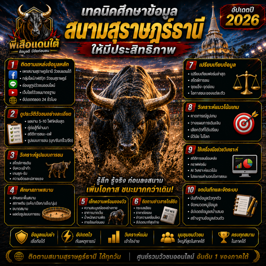 เทคนิคศึกษาข้อมูลสนามสุราษฎร์ธานีให้มีประสิทธิภาพ