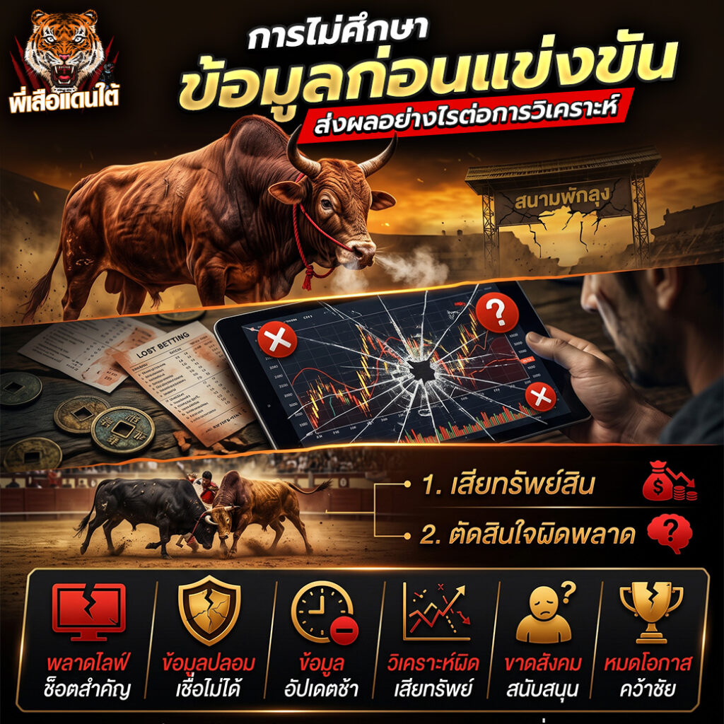 การไม่ศึกษาข้อมูลก่อนแข่งขัน ส่งผลอย่างไรต่อการวิเคราะห์?