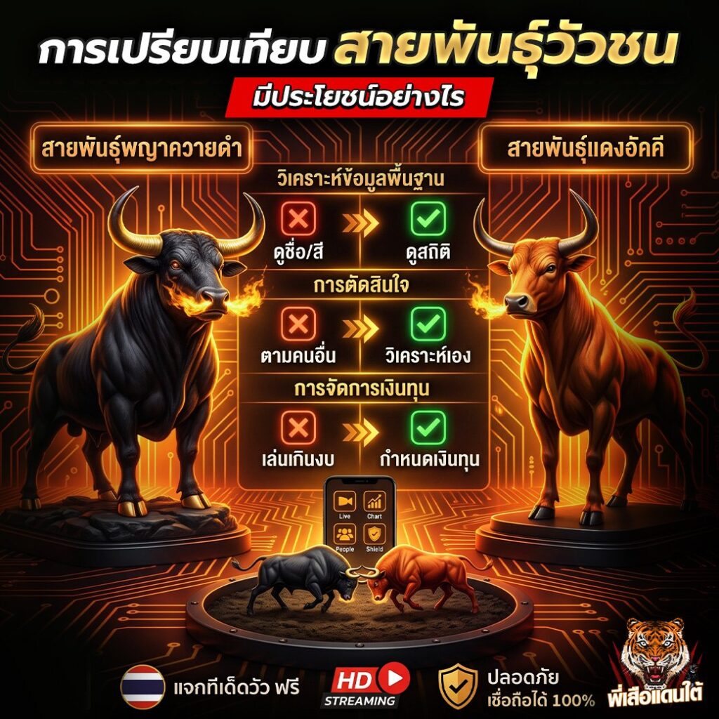 การเปรียบเทียบ สายพันธุ์วัวชนไทย  มีประโยชน์อย่างไร?