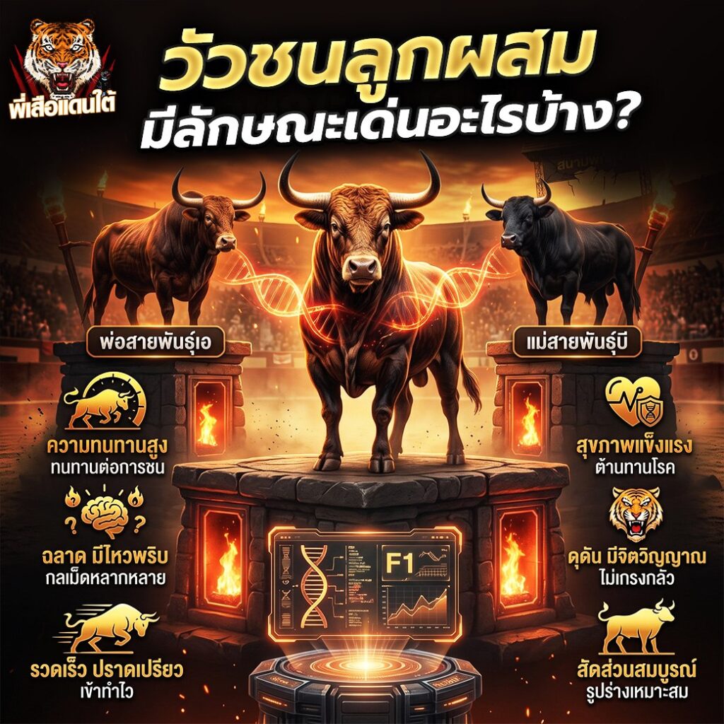วัวชนลูกผสมมีลักษณะเด่นอะไรบ้าง?