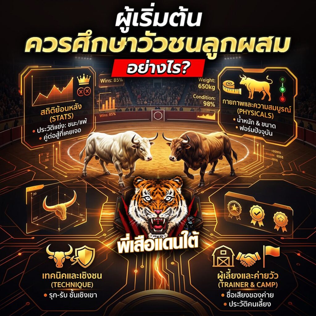 ผู้ติดตามวัวชนออนไลน์ที่มีประสบการณ์ วิเคราะห์วัวชนลูกผสมอย่างไร?