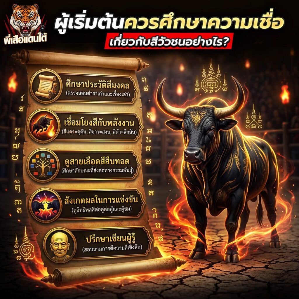 ผู้เริ่มต้นควรศึกษาความเชื่อเกี่ยวกับสีวัวชนอย่างไร? 