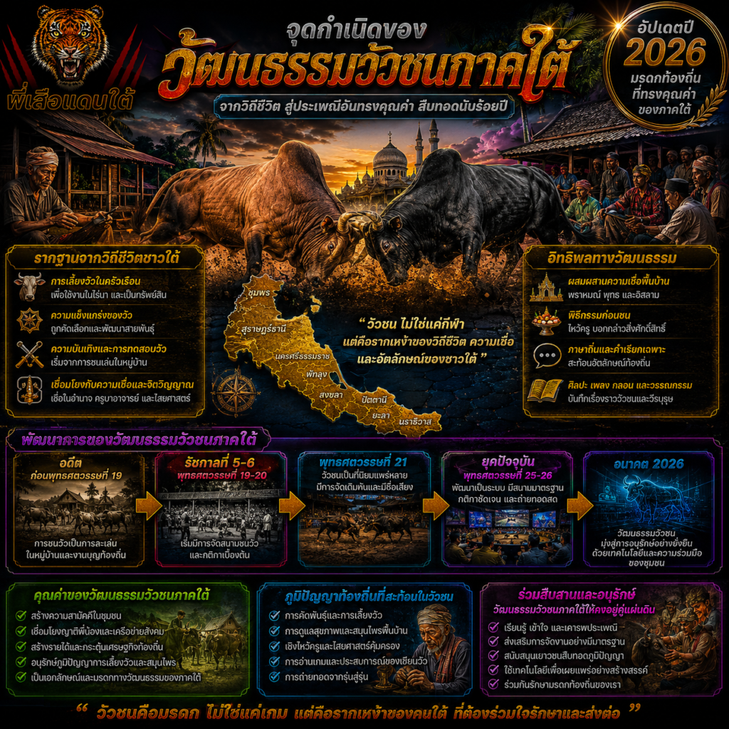 จุดกำเนิดของวัฒนธรรมวัวชนภาคใต้