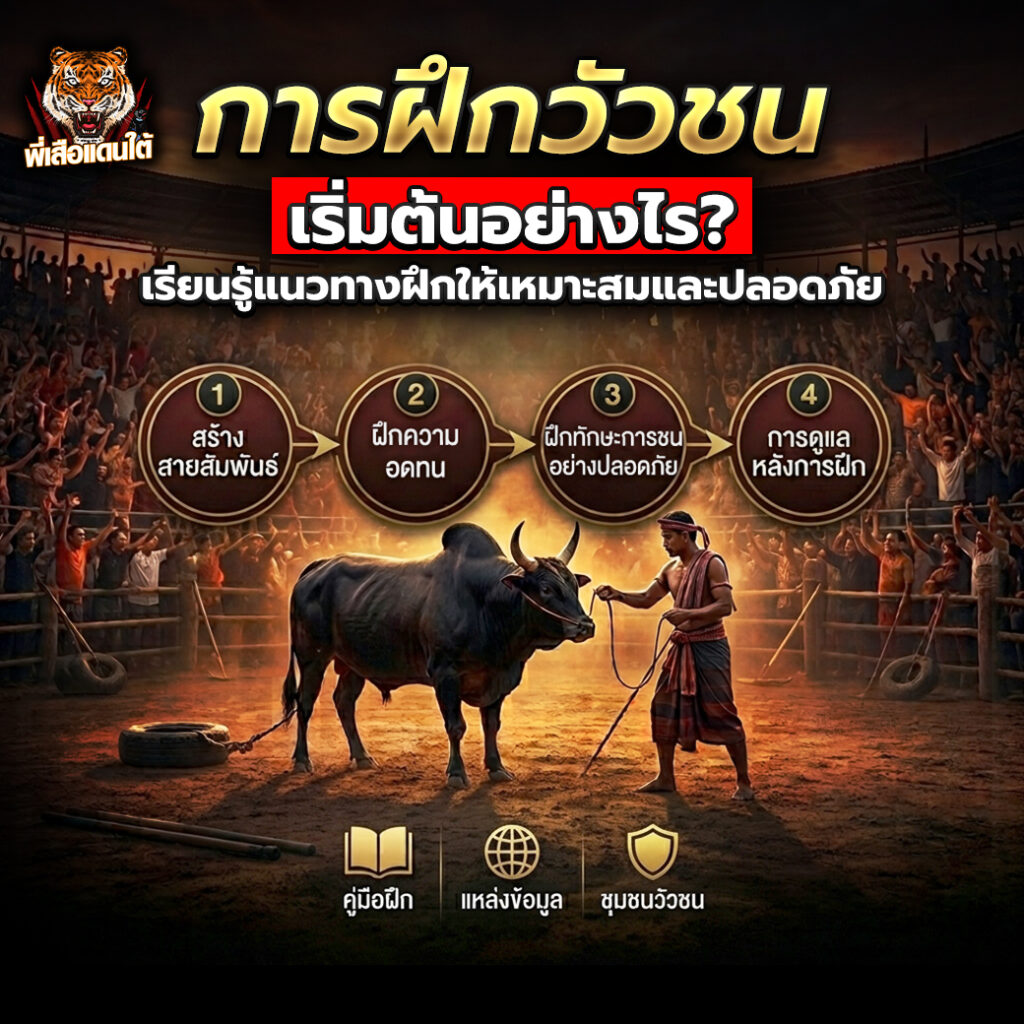 การฝึกวัวชน เริ่มต้นอย่างไร? แนวทางฝึกให้เหมาะสมและปลอดภัย ปี 2026