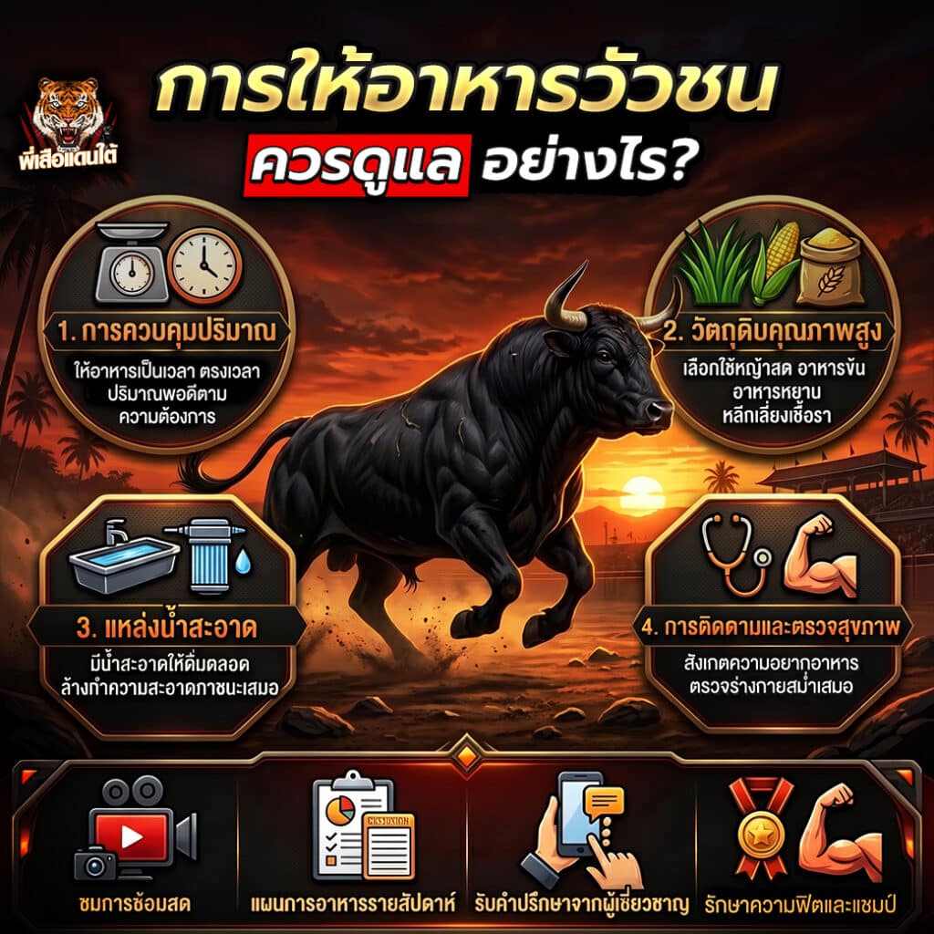 การให้อาหารวัวชน ควรดูแลอย่างไร?
