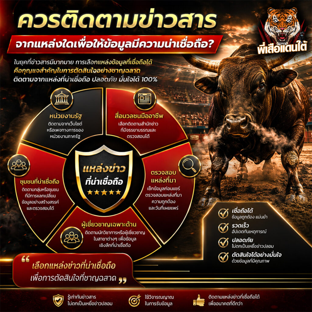 ควรติดตามข่าวสารจากแหล่งใดเพื่อให้ข้อมูลมีความน่าเชื่อถือ?
