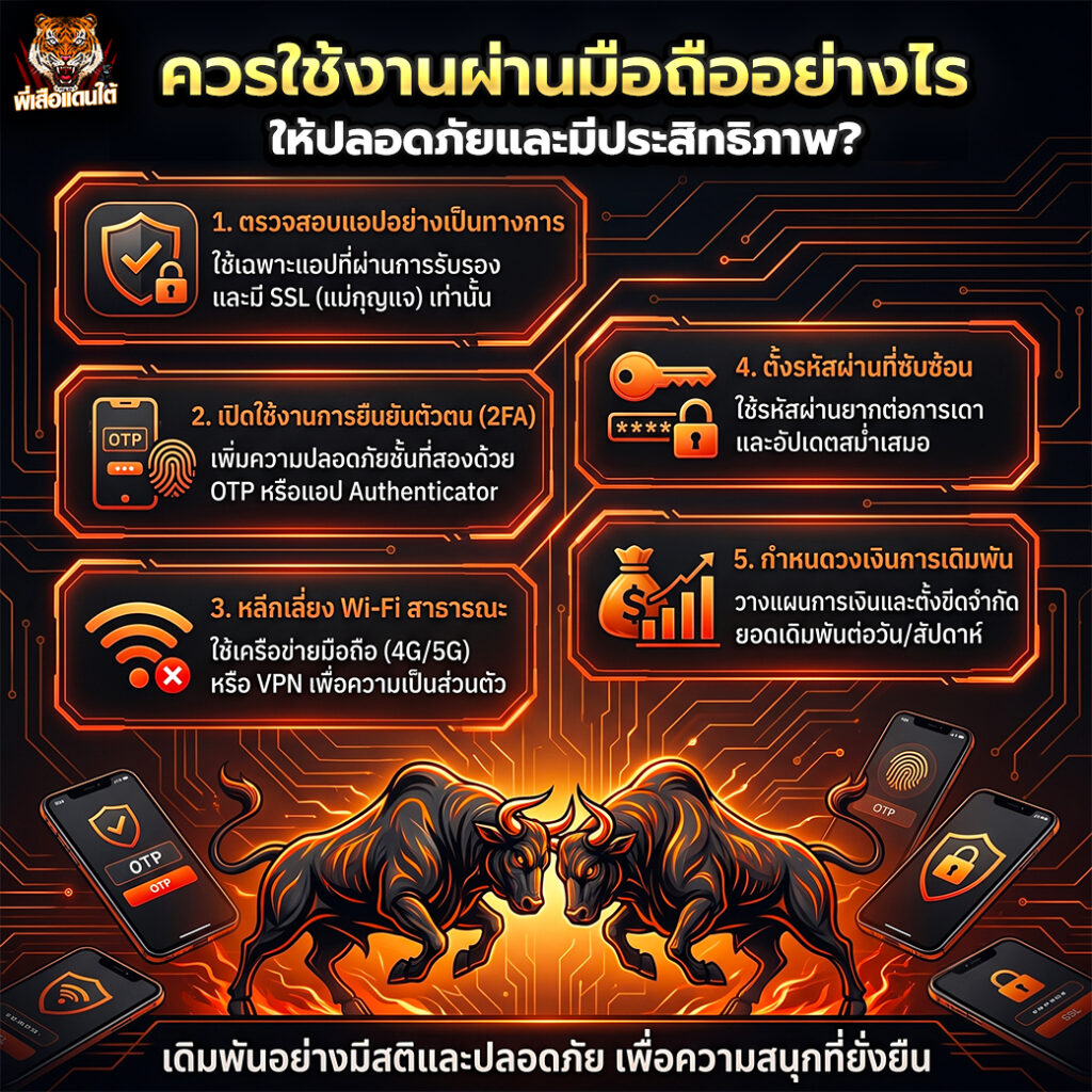 ควรใช้งานผ่านมือถืออย่างไรให้ปลอดภัยและมีประสิทธิภาพ?