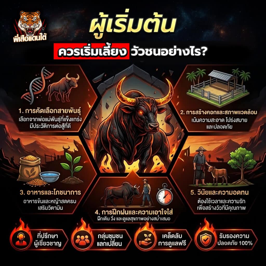 ผู้เริ่มต้นควรเริ่มเลี้ยงวัวชนอย่างไร?
