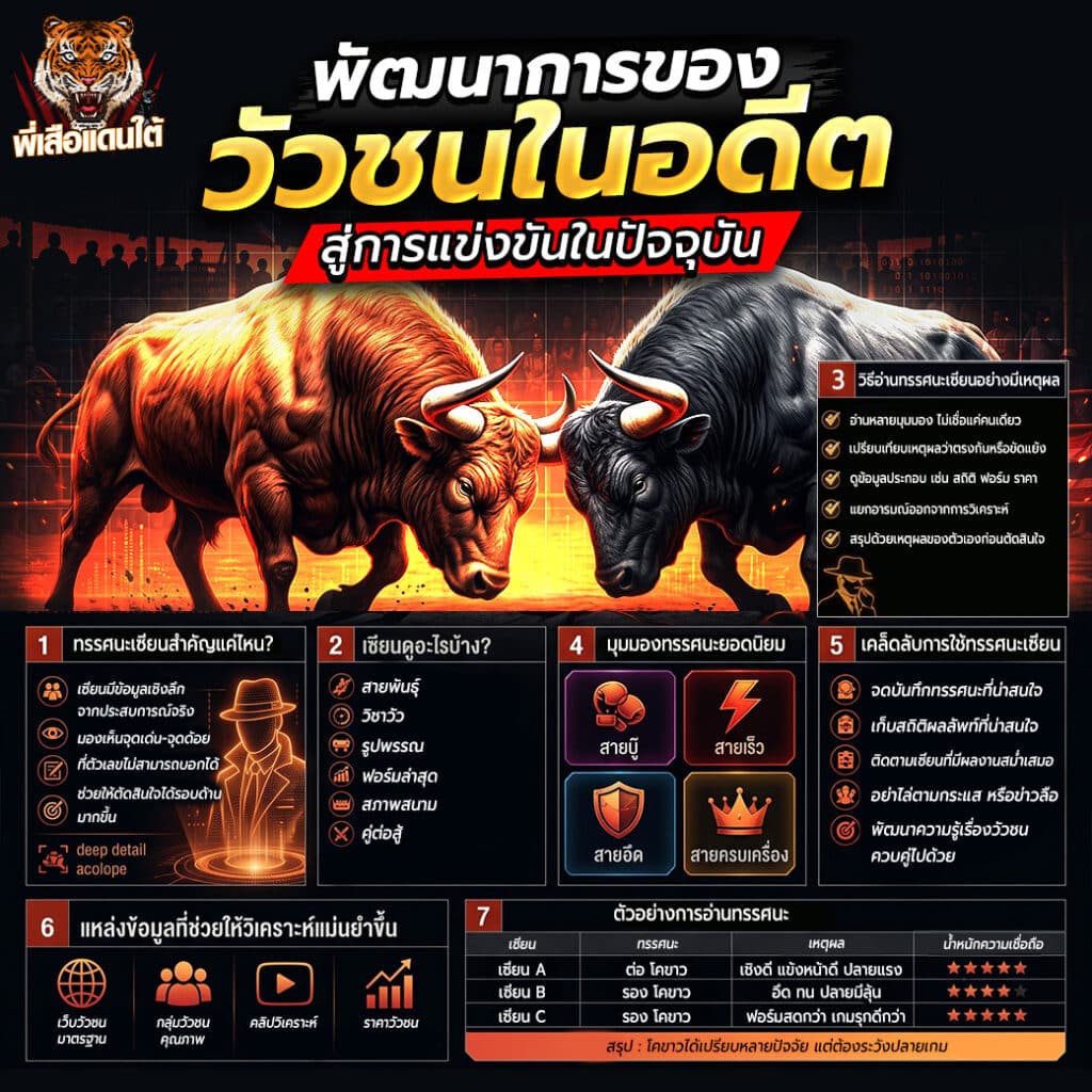 พัฒนาการของ วัวชนในอดีต สู่การแข่งขันในปัจจุบัน