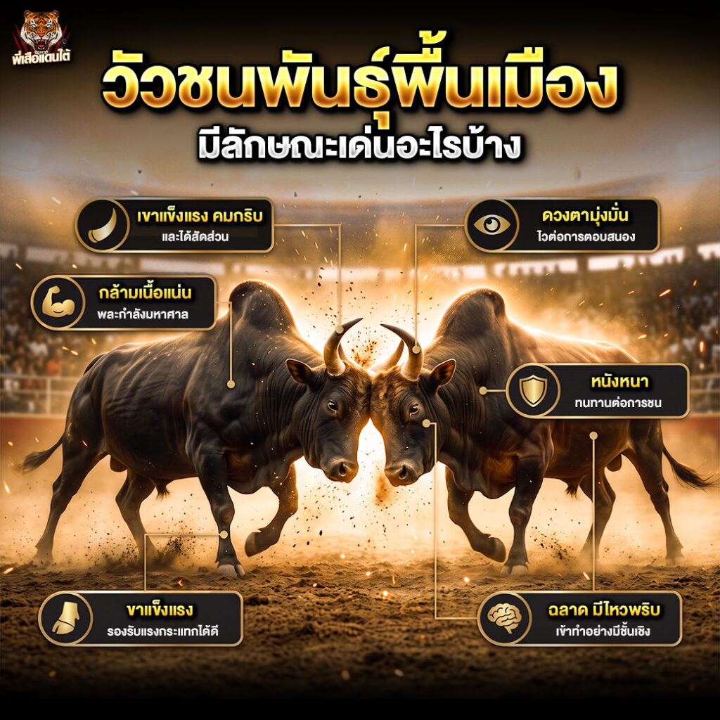 วัวชนพันธุ์พื้นเมืองมีลักษณะเด่นอะไรบ้าง?