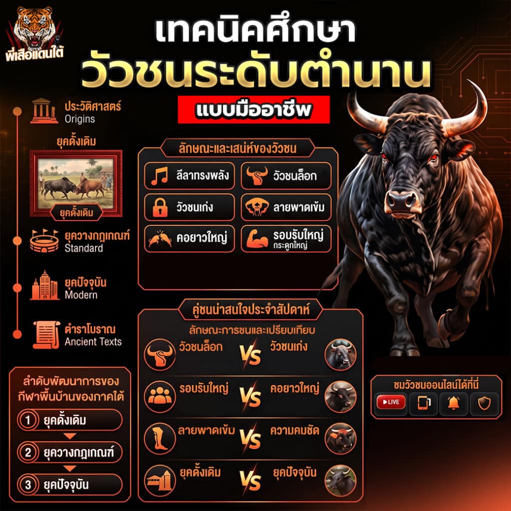 เทคนิคศึกษาวัวชนระดับตำนานแบบมืออาชีพ