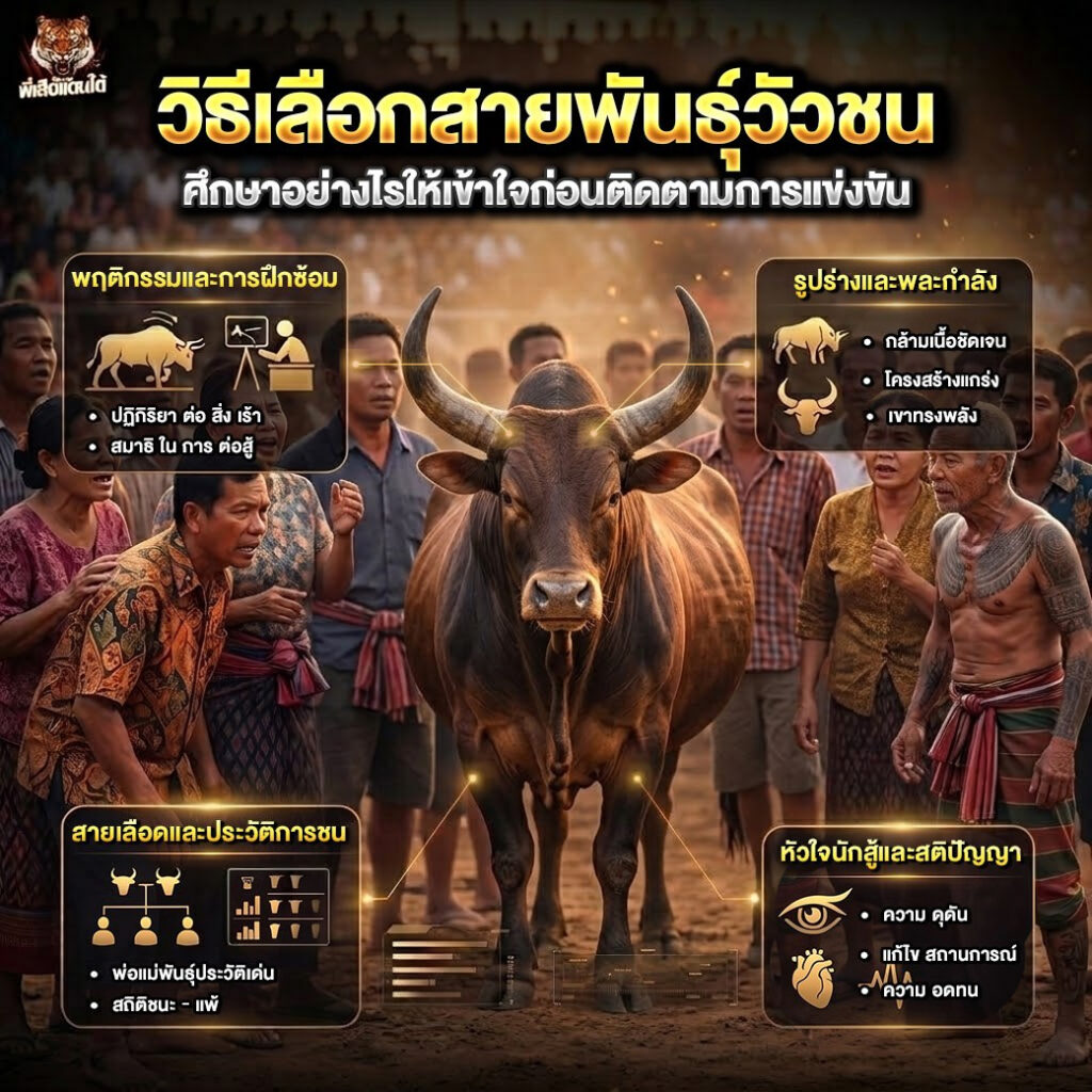 วิธีเลือกสายพันธุ์วัวชน ศึกษาอย่างไรให้เข้าใจ พร้อมเทคนิคดูข้อมูลก่อนติดตามการแข่งขัน ปี 2026