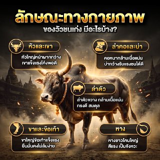 ลักษณะทางกายภาพของวัวชนเก่ง มีอะไรบ้าง?