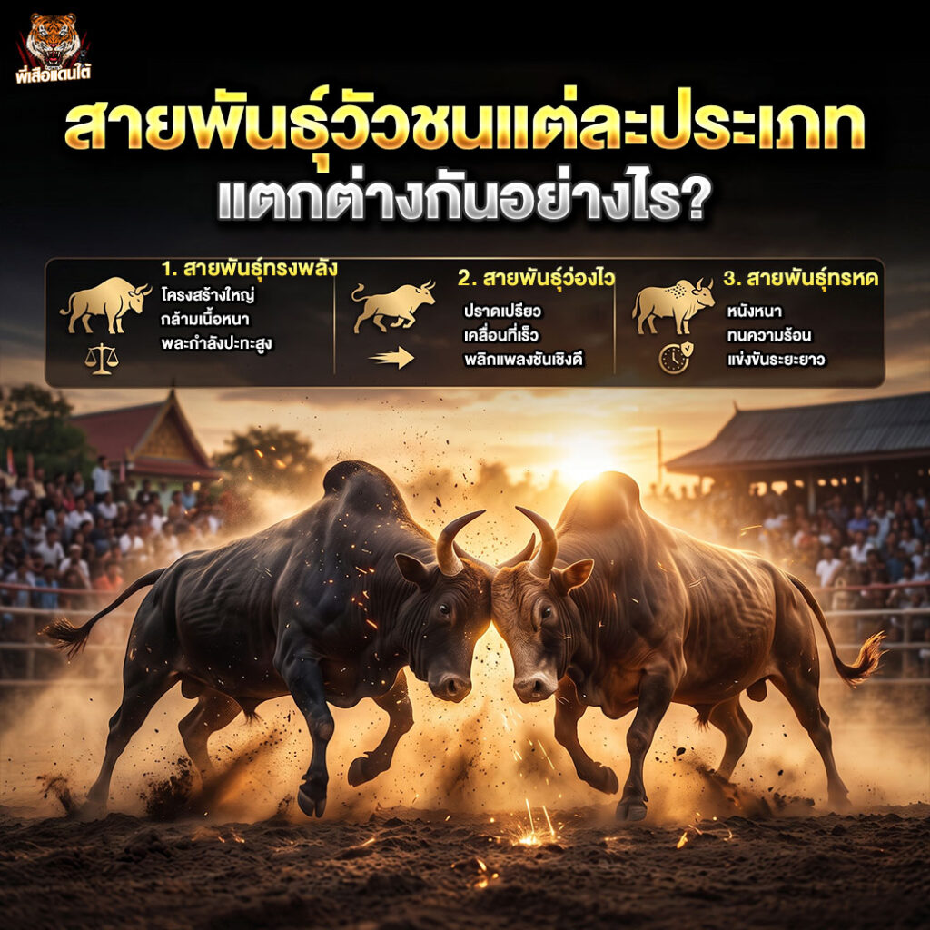 สายพันธุ์วัวชนแต่ละประเภท แตกต่างกันอย่างไร?