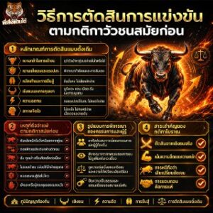 วิธีการตัดสินการแข่งขันตามกติกาวัวชนสมัยก่อน