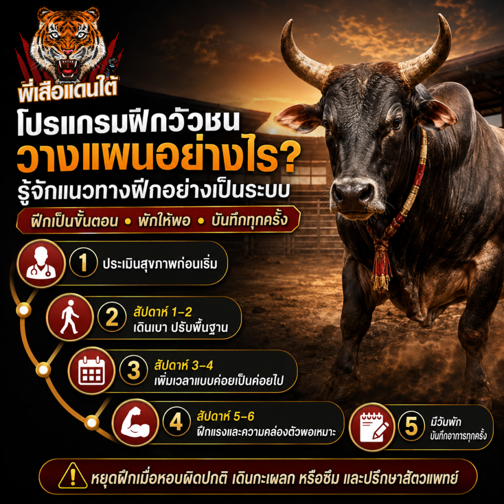 โปรแกรมฝึกวัวชน วางแผนอย่างไร? แนวทางเตรียมความพร้อมอย่างเหมาะสม ปี 2026