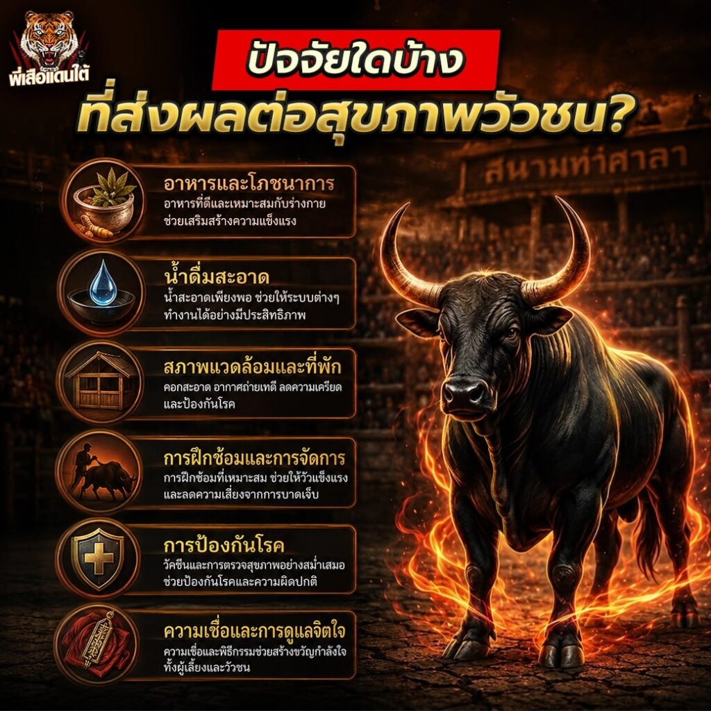 ปัจจัยใดบ้างที่ส่งผลต่อสุขภาพวัวชน?