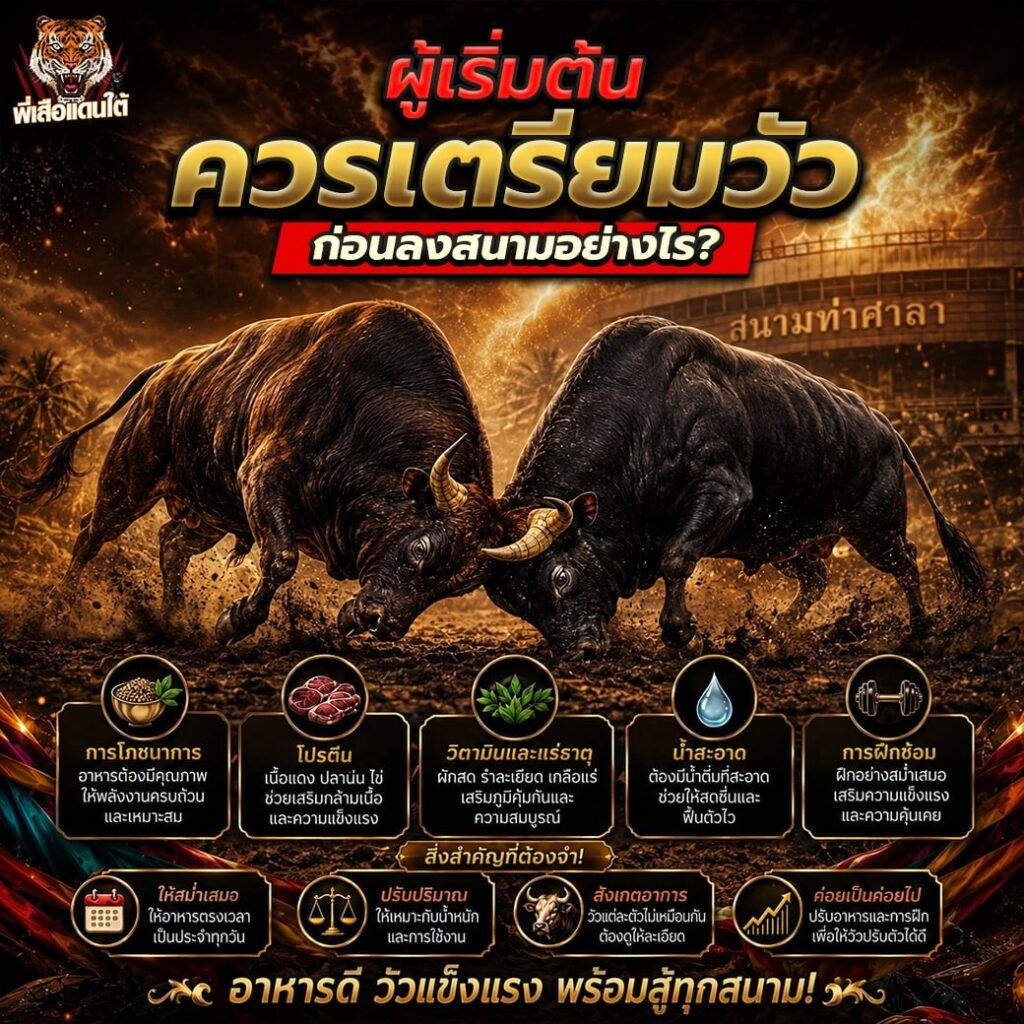 ผู้เริ่มต้นควรเตรียมวัวก่อนลงสนามอย่างไร? 