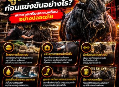 ดูแลวัวชนก่อนแข่งขันอย่างไร? เตรียมความพร้อมอย่างถูกวิธี ปี 2026